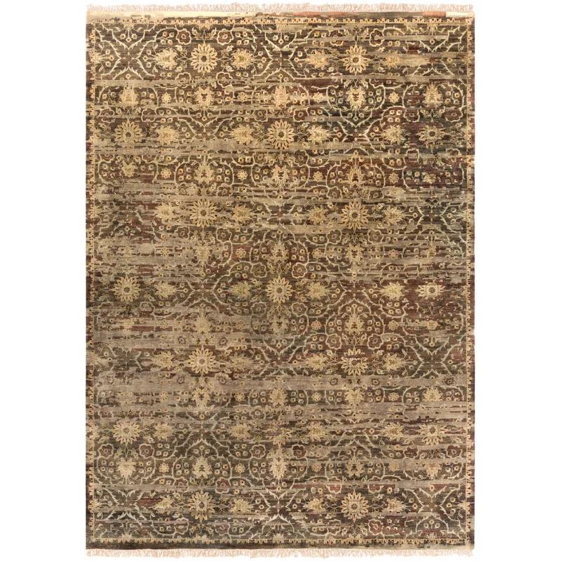 Hand-Knotted Timeless Gray Wool Rectangular Area Rug 2' x 3'
