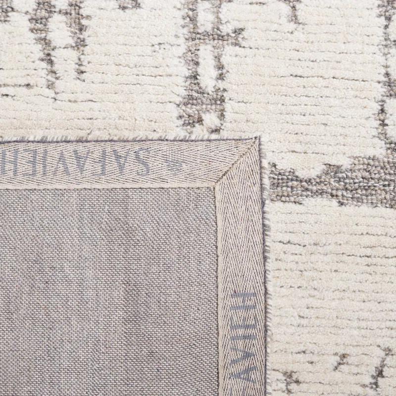Martha Stewart Rugs Martha Stewart 4533 Hand Tufted Wool/Cotton Rug in Light Gray/Ivory