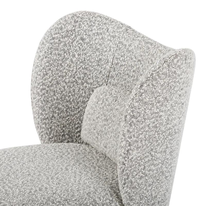 Plato Modern Gray Boucle Fabric Task Chair with Swivel Base