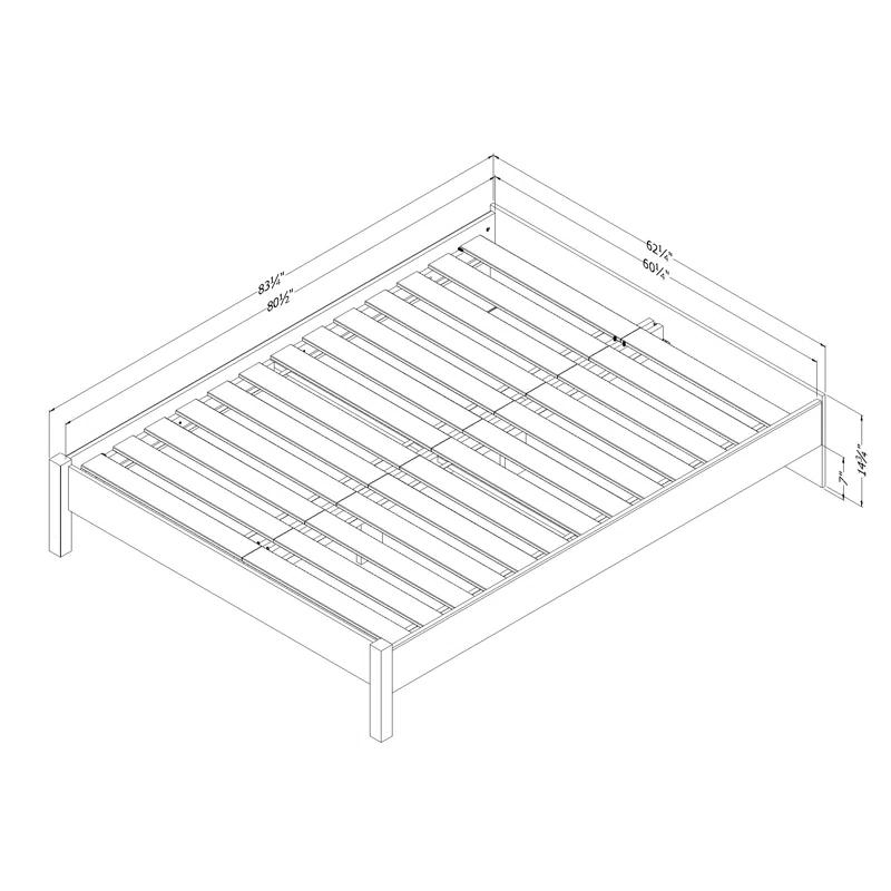 Holland Queen Size Platform Bed