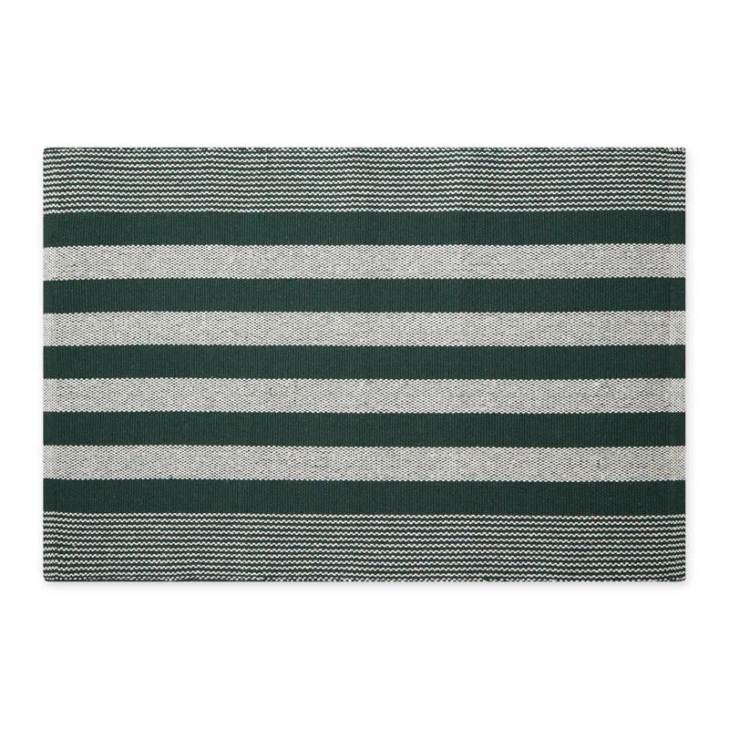 Design Imports CABANA STRIPE - HUNTER GREEN - 2 X 3 FT