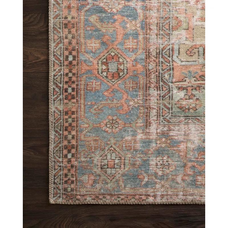 Classic Sky Blue 5' x 7'6" Hand-Knotted Wool Blend Rug