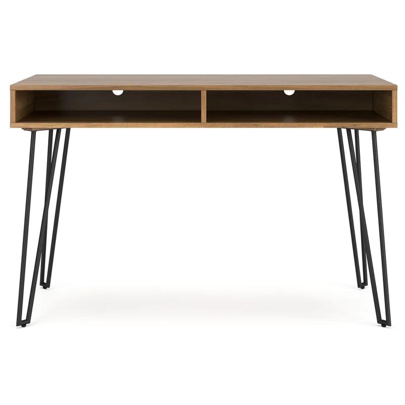 Strumford 47'' Black and Brown Contemporary Home Office Desk