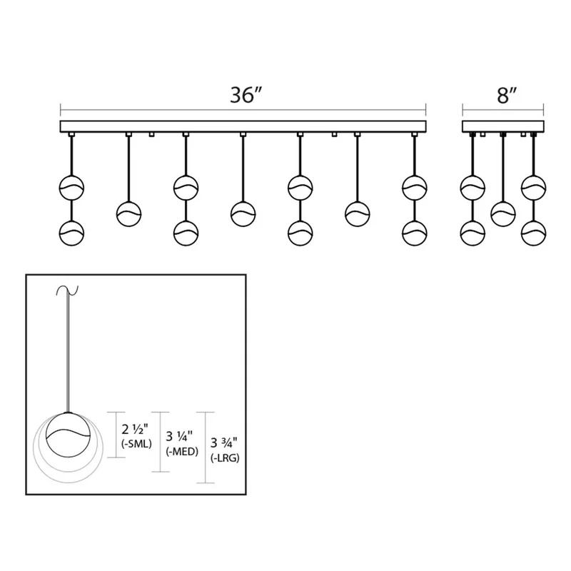 Satin Nickel Elegance 11-Light LED Crystal Indoor/Outdoor Pendant