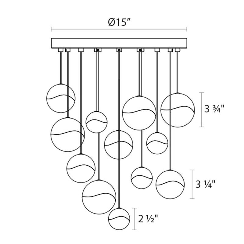 Grapes™ 12 - Light LED Cluster Pendant