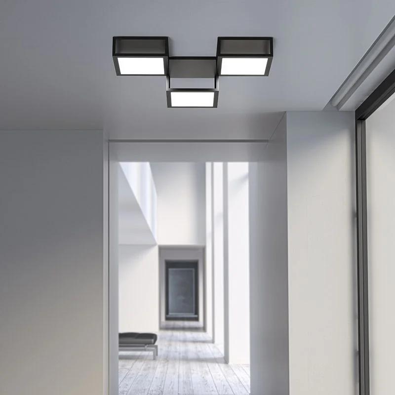 Cubix 24.5" LED Aluminum Flush Mount in Satin Black