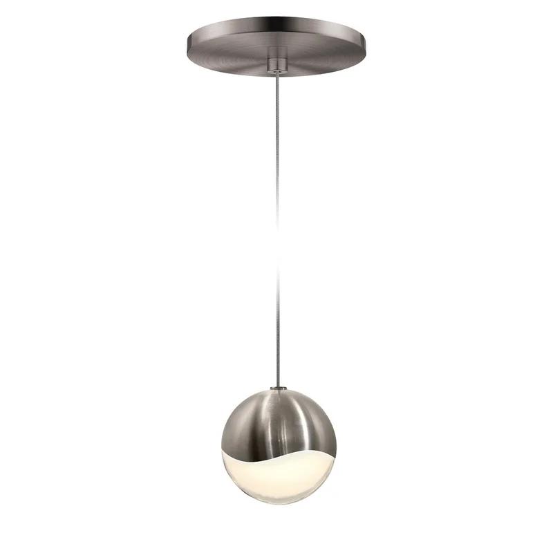 Luminous Globe 3.25" LED Pendant in Satin Nickel Finish