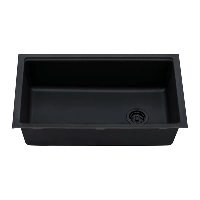 Ruvati 33-inch Undermount Workstation Granite Composite Kitchen Sink