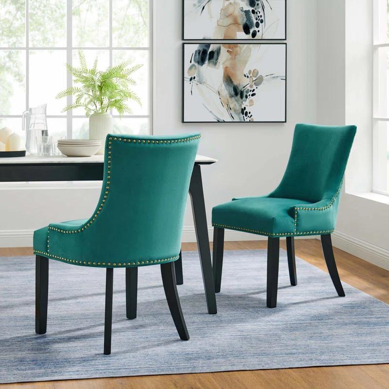 Modway Marquis Performance Velvet Dining Chairs by Modway (Set of 2)