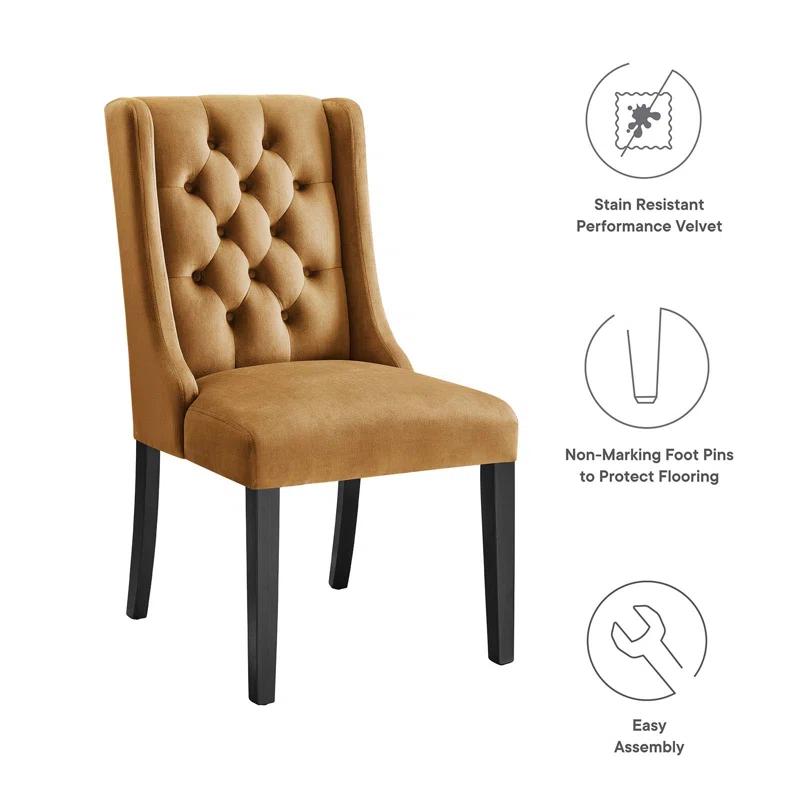 Modway Modway Baronet Performance Velvet Dining Chairs - Set of 2