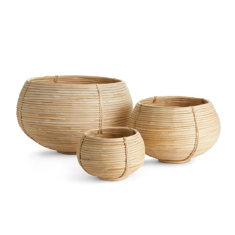 Round Natural Seagrass Storage Basket Set