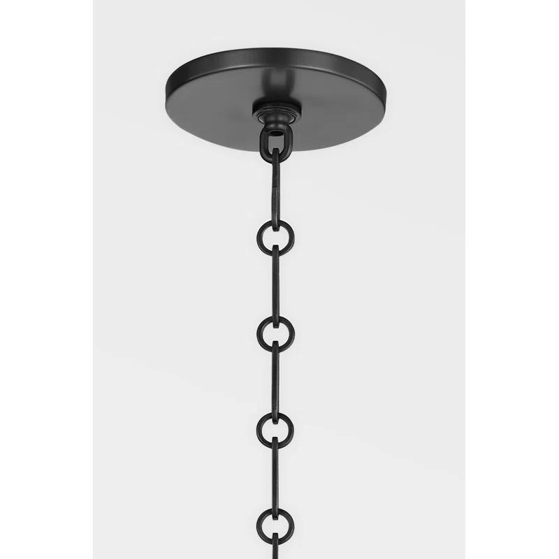 Sybil Pendant Light - Clear / Curved / Antique Bronze