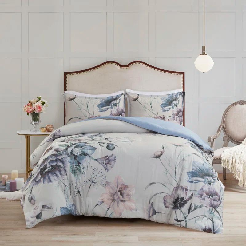 Madison Park Cassandra 3 Piece Cotton Duvet Cover Set