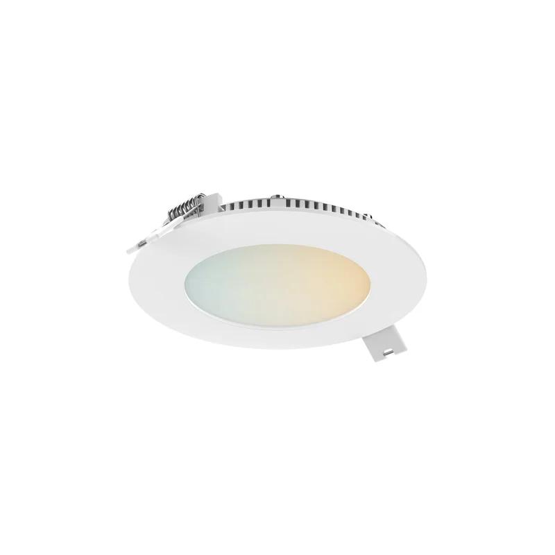 Sleek 4.95'' White Aluminum Indoor/Outdoor LED Recessed Lighting Kit