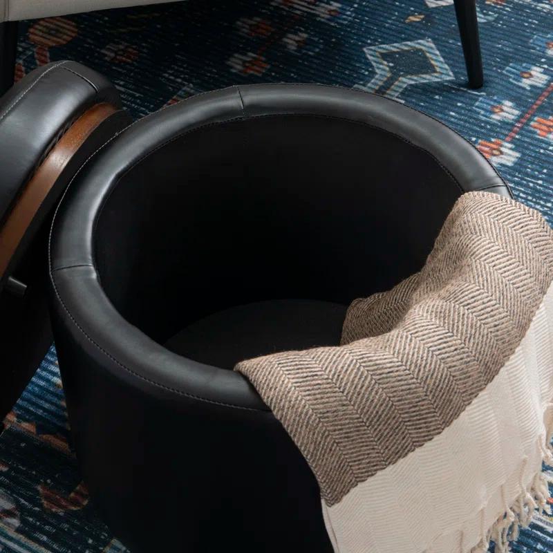 Wade Logan® Addilynne Faux Leather Ottoman