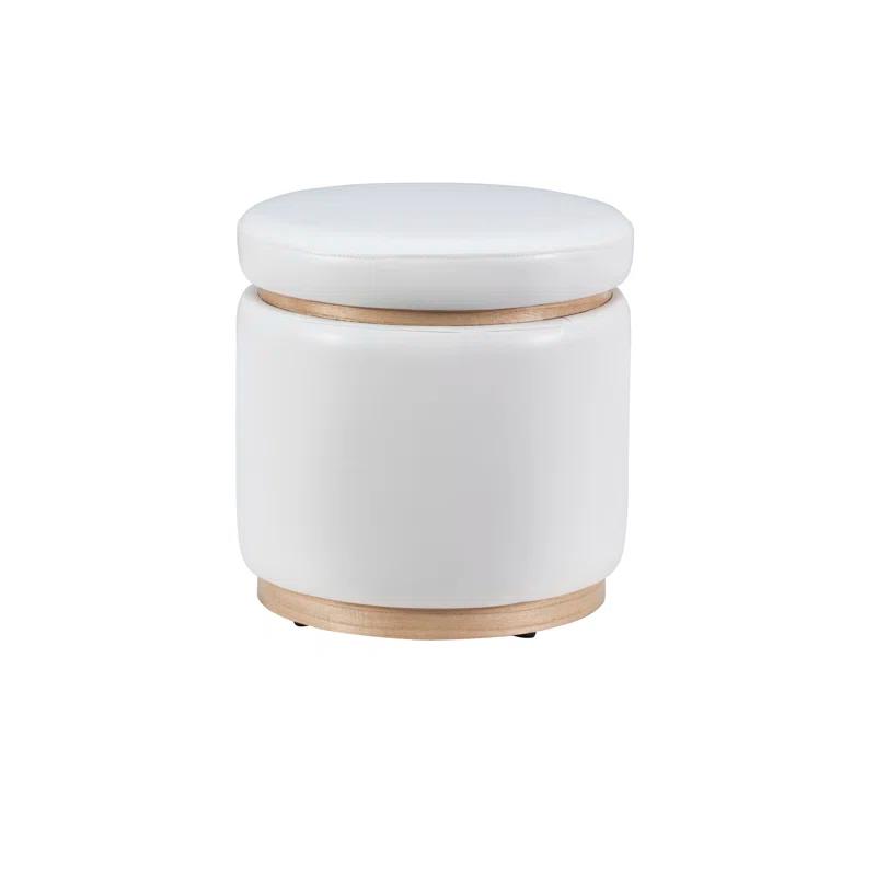 Addilynne Faux Leather Ottoman