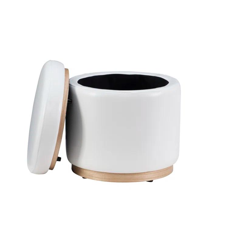 Addilynne Faux Leather Ottoman