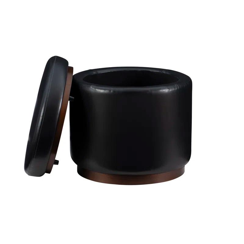 Wade Logan® Addilynne Faux Leather Ottoman