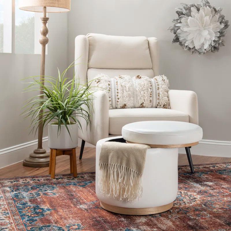 Addilynne Faux Leather Ottoman