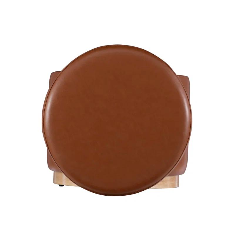 Wade Logan® Addilynne Faux Leather Ottoman