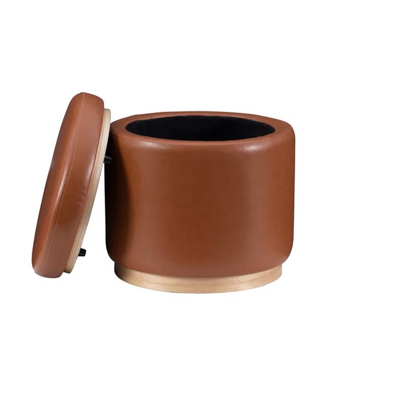 Wade Logan® Addilynne Faux Leather Ottoman