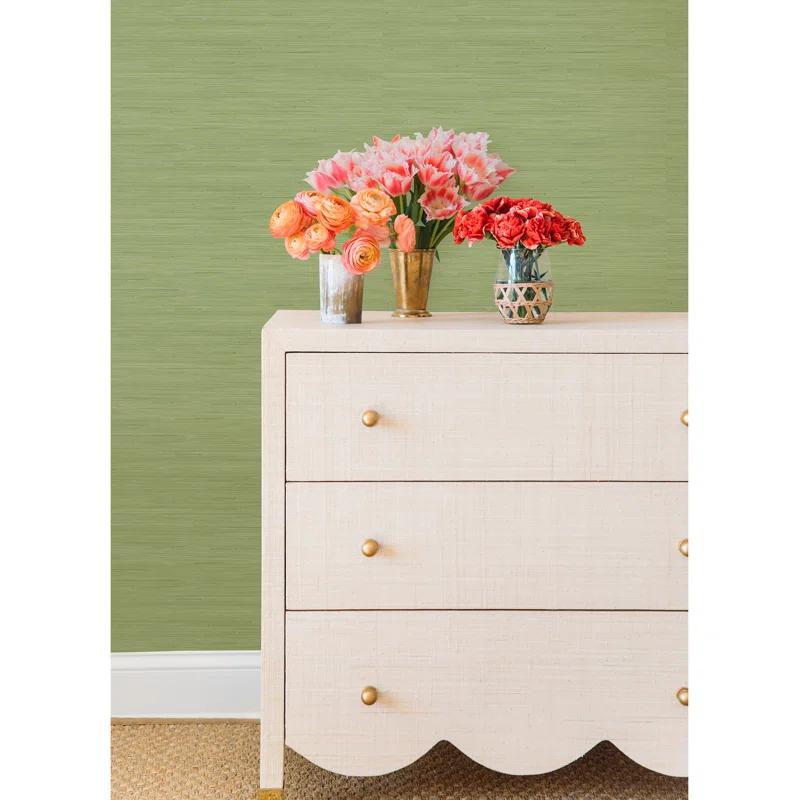18 ft x 20.5 in x 0.025 in Grasscloth Peel and Stick Wallpaper Roll