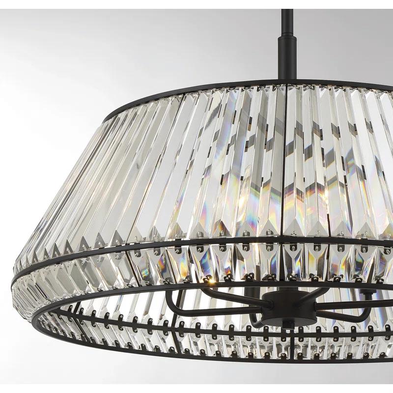 6 - Light Dimmable Geometric Chandelier
