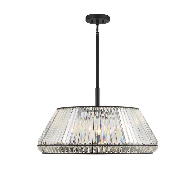 6 - Light Dimmable Geometric Chandelier