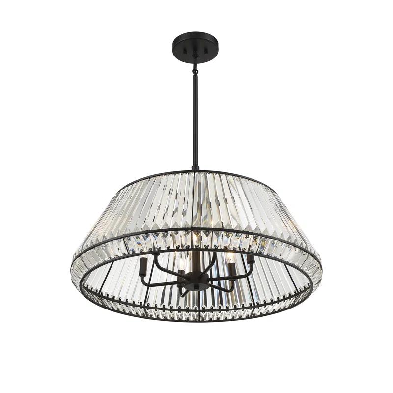 6 - Light Dimmable Geometric Chandelier
