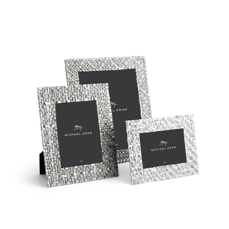 Classic Embossed 8x10 Gold and Nickel Metal Picture Frame