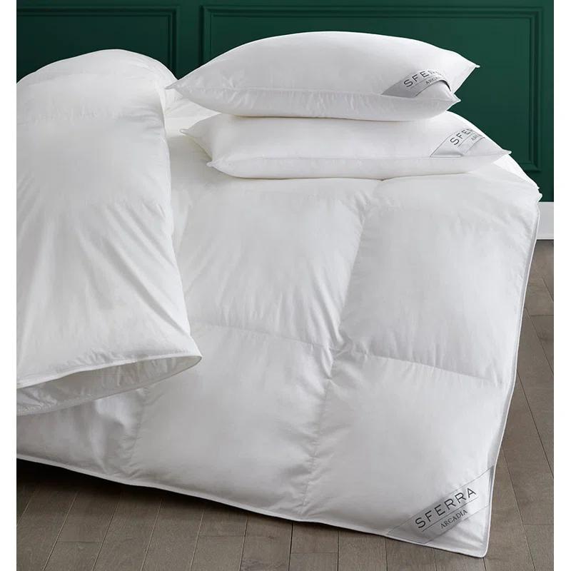 King White Cotton Sateen Down Alternative Comforter