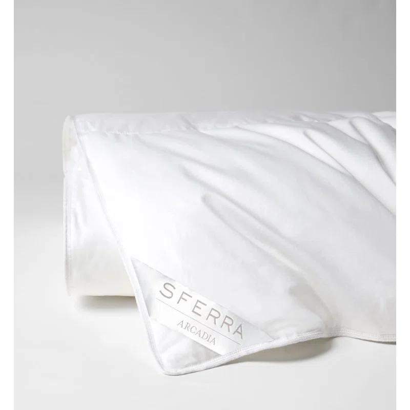King White Cotton Sateen Down Alternative Comforter