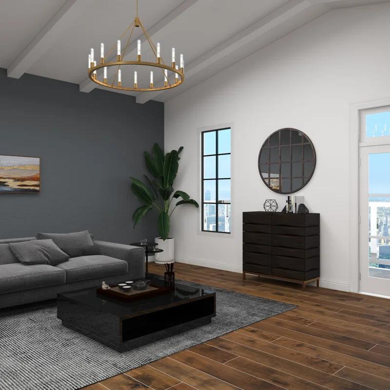 Paneled Modern & Contemporary Accent Mirror