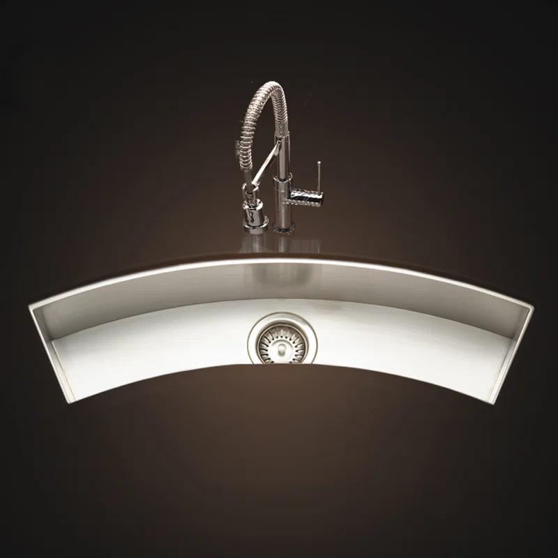 Contempo 33'' L Flush Single Bowl Stainless Steel Kitchen Sink