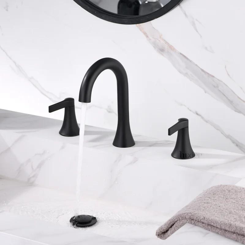 Luxury Modern 8" Wide 2-Handle Bathroom Faucet in Oil Rubbed Bronze