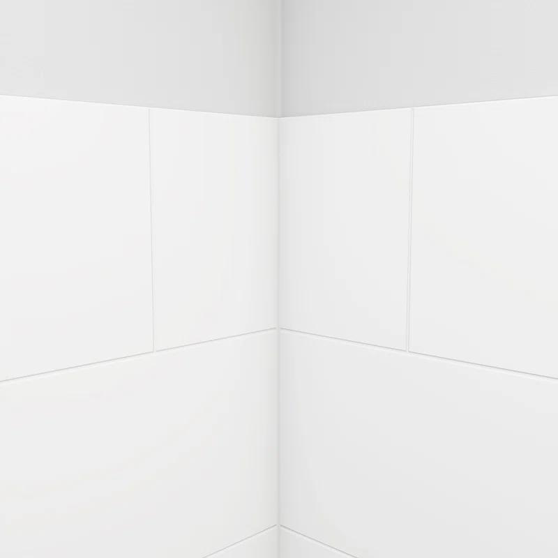 DreamLine DreamLine DreamStone 42 in. D x 42 in. W x 84 in. H Corner Shower Wall Kit in White Traditional