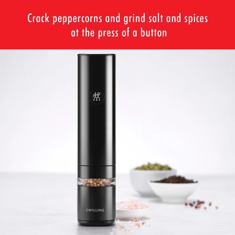 Black Matte Electric Salt and Pepper Mill with Ceramic Grinder