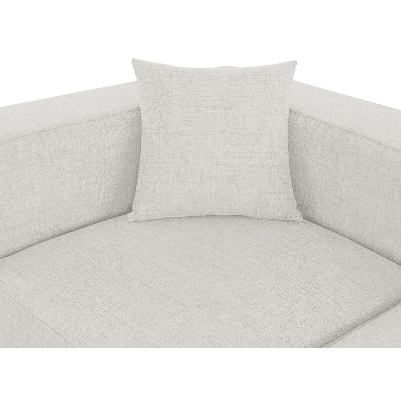 Elegant Cream Linen 8-Piece Modular Sectional Sofa