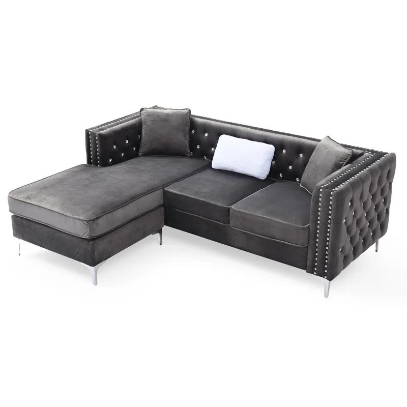 2 - Piece Velvet Sectional