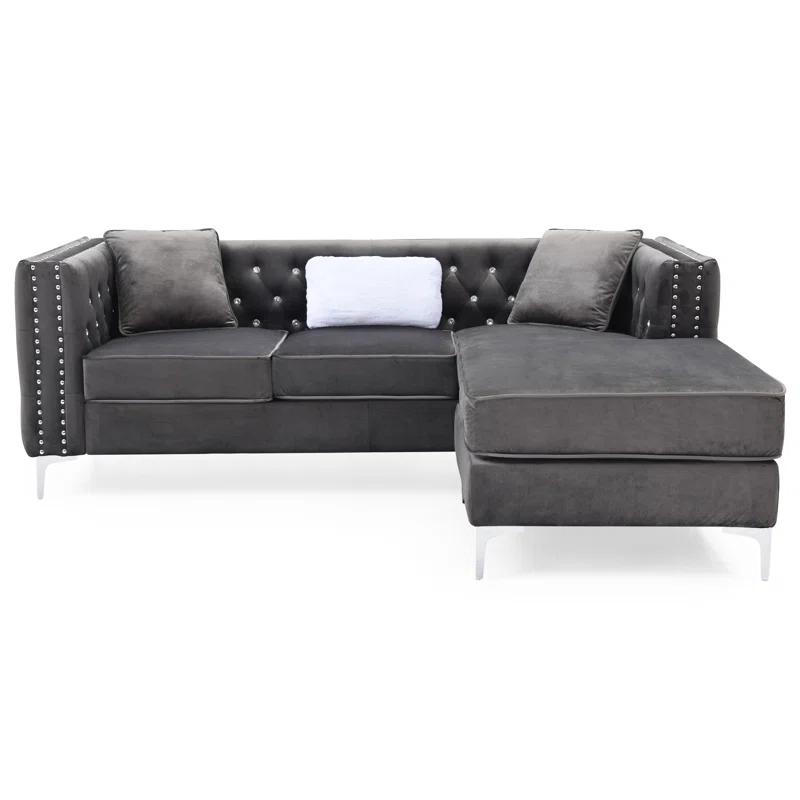 2 - Piece Velvet Sectional