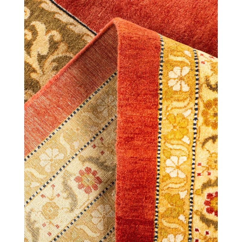 Handmade Red Wool Traditional 8' x 10' Area Rug
