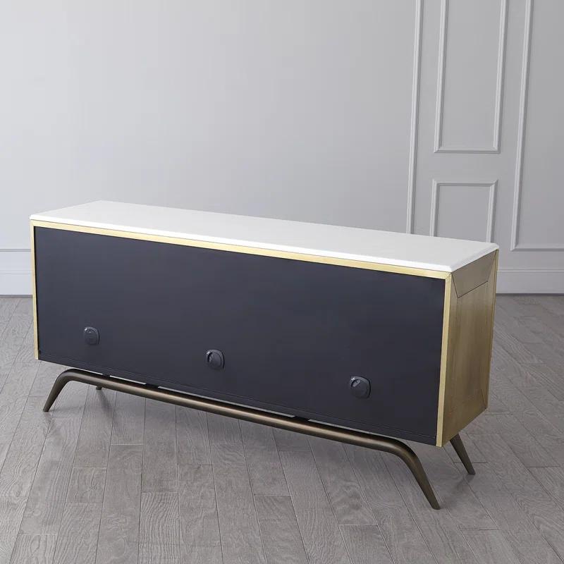 Global Views Triangle Cabinet-Brass