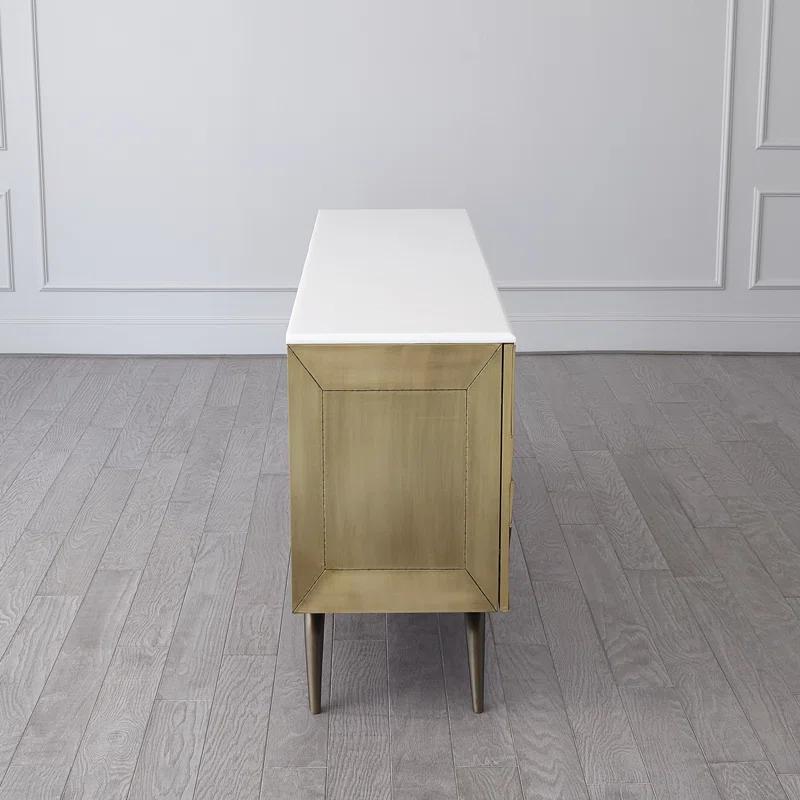 Global Views Triangle Cabinet-Brass