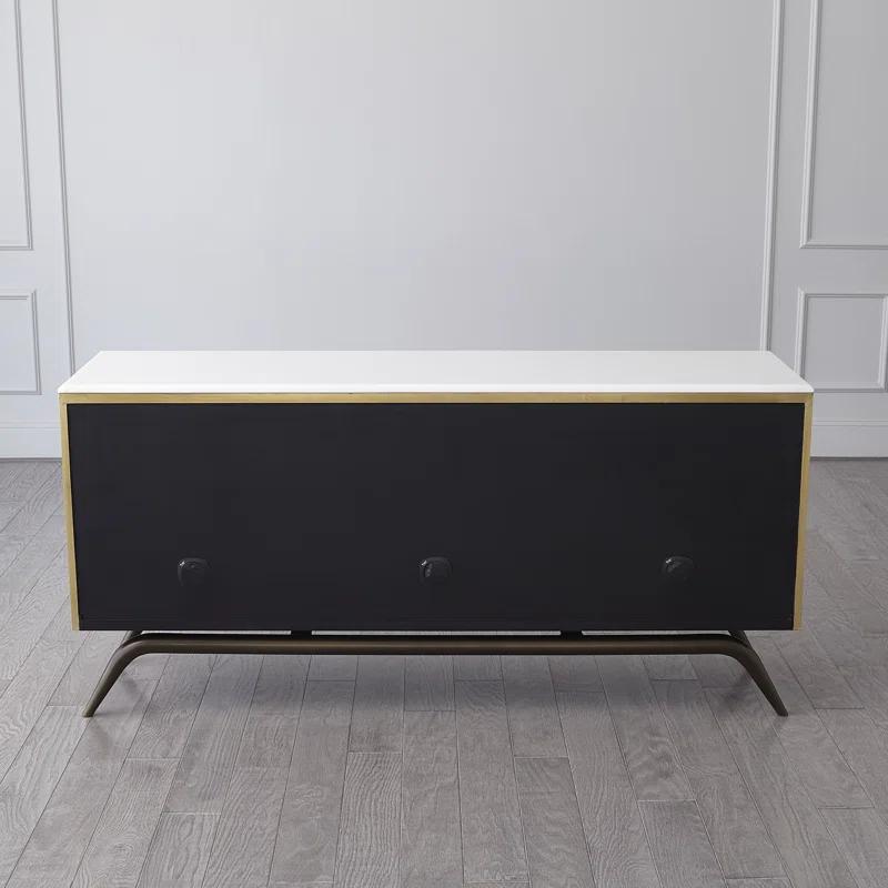 Global Views Triangle Cabinet-Brass