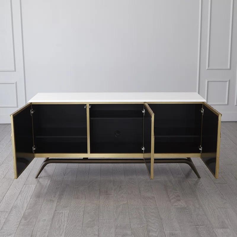 Global Views Triangle Cabinet-Brass