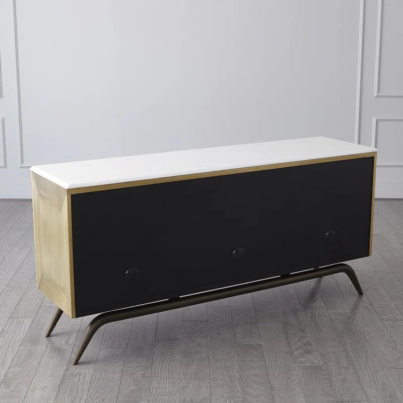 Global Views Triangle Cabinet-Brass