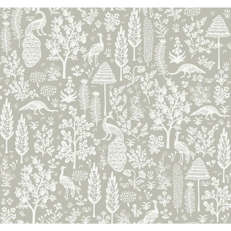 Menagerie Toile Black and White Washable Wallpaper Roll