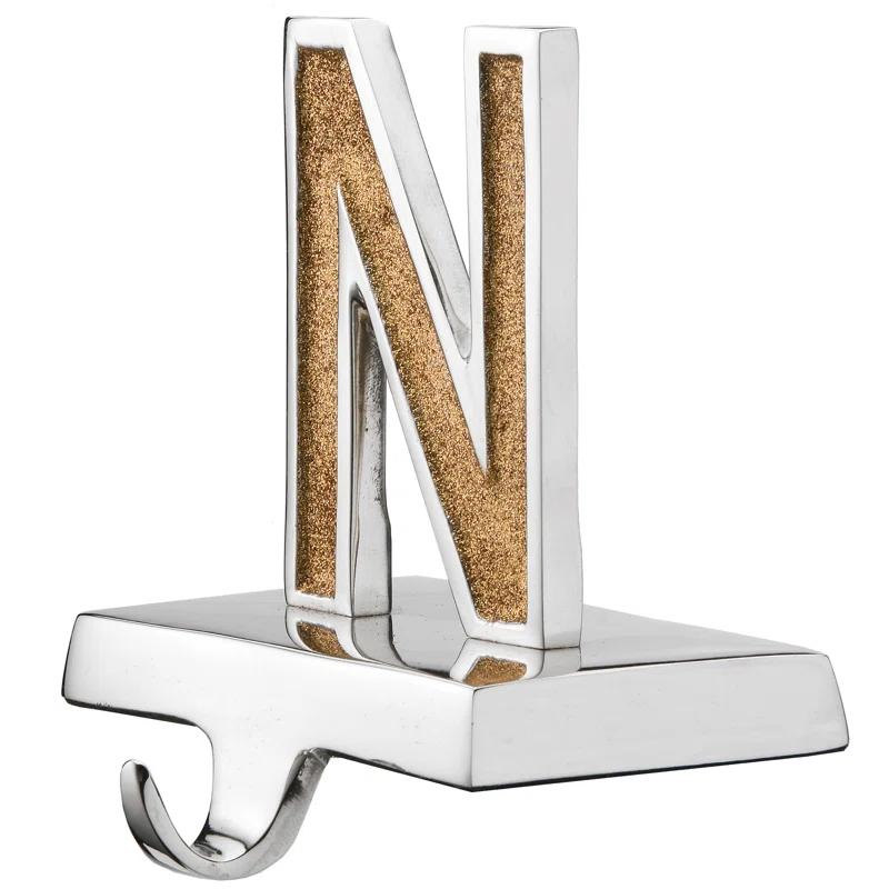 4pc 5" Gold Sparkle "NOEL" Stocking Holders - National Tree Company