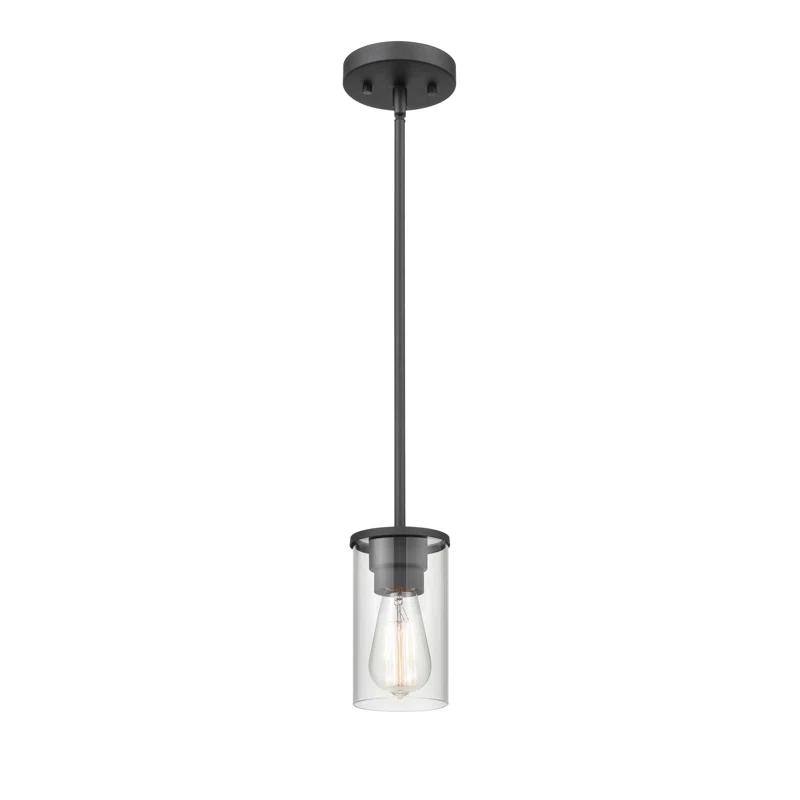 Verlana Matte Black and Nickel 45.5" Pendant Light