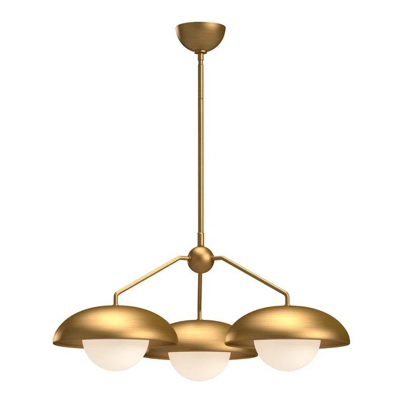 Alessia 3 Light Metal Sphere Chandelier